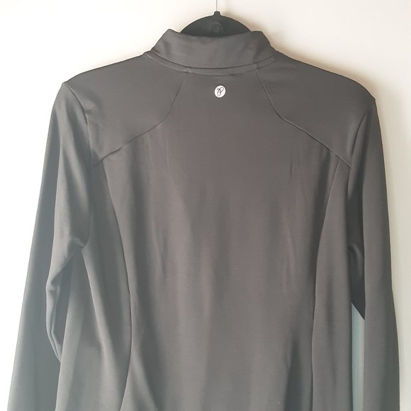 Persit New Black 1/4 Zip Pullover Fleece Lined Long Sleeve Shirt Thumbholes Lg - Picture 10 of 15